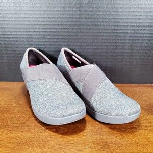 Womens Crocs Busy Day Stretch Wedge Heel Shoes Size 6 Gray Dual Comfort - 203167